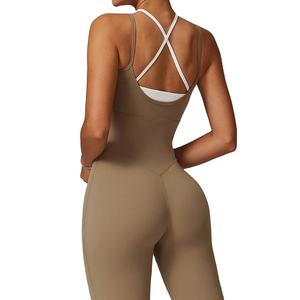 Vente en gros Combinaison de yoga Vêtements de sport personnalisés Body de fitness une pièce OEM Fournisseur de vêtements de sport pour femmes Entraînement physique - Product Image 1