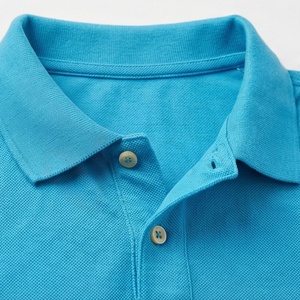 Men's <b>Turquoise</b> Short Sleeve 100% Polyester Pique for <b>Shirt</b> Casual Breathable Regular Fit Solid Knitted Design Customizable - Product Image 4