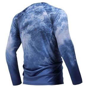 เสื้อยืดแขนยาวผู้ชาย แห้งเร็ว พิมพ์ลาย สปอร์ต ตกปลา คอกลม ทรงปกติ ผ้าฝ้าย/ใยไผ่ ถักทอเรียบ - Product Image 3