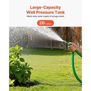 20-Gallon Heavy Duty Carbon Steel <b>Water</b> Storage Tank Vertical Well Pressure Pre-Charged <b>Water</b> <b>Water</b> <b>Treatment</b> <b>Appliances</b> - Product Image 2