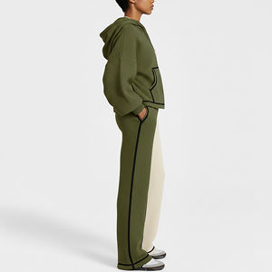 Conjunto Deportivo de Dos Piezas en Bloques de Color, Informal, para Invierno 2026, con Logotipo Bordado Personalizado, Ropa Urbana para Mujer - Product Image 6