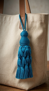 Handmade Beaded <b>Tassel</b> Fringe Decorative Blue <b>Tassel</b> <b>for</b> Bag Accessories - Product Image 2