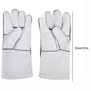 Gants de sécurité de qualité supérieure, nouvelle arrivée, en cuir de vachette pleine fleur, thermiques, longueur poignet, pour la lutte contre les incendies et le soudage TIG - Product Image 4
