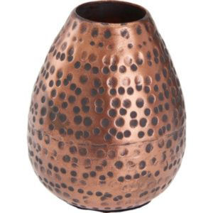 Jarrón de Metal con Diseño Martillado, Estilo Costero, Acabado en Cobre, para Decoración del Hogar, Bodas, Aniversarios, Hecho a Mano - Product Image 1