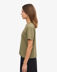 Camisetas de Verano para Mujer, Corte Regular, Ajustadas, de Poliéster/Algodón, Personalizadas, Casuales, de Manga Corta, Cuello Redondo, Diseño Liso - Product Image 2