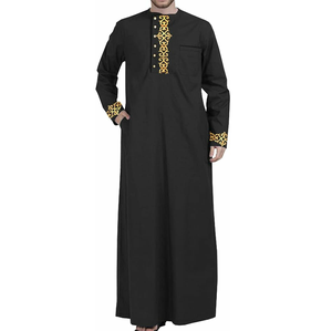 Túnicas Elegantes para Hombre de Buena Calidad, Jubba con Cuello Alto y Manga Larga, Ropa para Eid con Hermoso Diseño Árabe, Venta al Por Mayor OEM - Product Image 4