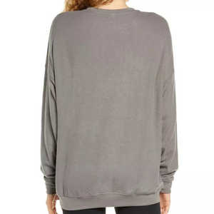 Sudadera de secado rápido para mujer, estilo casual holgado con cuello redondo, precio de mayorista del fabricante, sudaderas suaves para mujer - Product Image 6