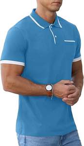 เสื้อโปโลโปรโมชั่นพร้อมพิมพ์ลายตามสั่ง สั่งซื้อจำนวนมาก เสื้อโปโลเรียบคุณภาพสูงสำหรับผู้ชาย ราคาขายส่ง - Product Image 3