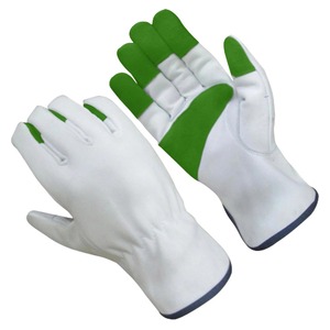 Leather Work <b>Gloves</b> <b>Red</b> White Split Cowhide Waterproof UV Protection Winter Outdoor Unisex - Product Image 4