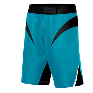 Shorts de boxe MMA/BJJ personnalisés avec logo frontal, 100% polyester, impression numérique, respirants, unisexes, 240g, coutures invisibles, coupe classique - Product Image 6