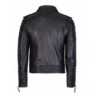 Chaqueta de Cuero Genuino de Cordero Negra para Hombre de Alta Calidad, Chaquetas de Cuero para Hombre, Chaquetas de Cuero Pakistaníes para Hombre de Maximize Wear - Product Image 3
