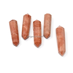 Pierre précieuse naturelle Cristal sculpté Point Aventurine verte Double terminaison Crayon cristal Point quartz vert - Product Image 2