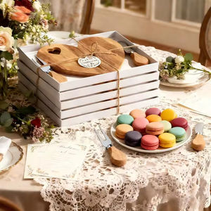 Набор миниатюрных бамбуковых ножей для сыра в форме сердца, подарки для гостей на свадьбы и праздники ко Дню святого Валентина - Product Image 3