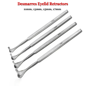 Retractor de párpados DESMARRES 11mm 13mm 15mm 17mm, herramienta oftálmica para cirugía de párpados, set de retractor de párpados menor, instrumento para cirugía ocular - Product Image 5