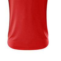 T-shirt sportif à manches courtes pour homme, rouge, bleu et blanc, col rond, séchage rapide, tricoté en polyester, coupe classique