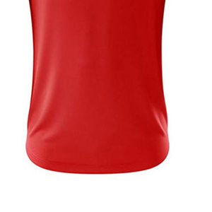 Men's Red Blue White Color Blocked Short Sleeve Sporty T-<b>Shirt</b> O-Neck Quick Dry Knitted Polyester Regular Fit - Product Image 5