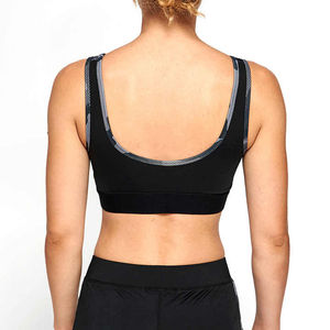 Soutien-gorge de sport sublimé imprimé pour femme, grande taille, léger et respirant, avec logo frontal – Vente en gros - Product Image 3