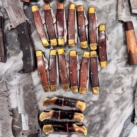 Couteau de chasse Mix Damascus, outil de survie multifonction, avec étui, livraison immédiate, stock disponible, vente en gros uniquement, option de sélection de couteaux