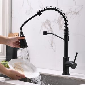 Rubinetto da Cucina Monocomando Nero in Acciaio Inossidabile con Doccetta Estraibile - Product Image 2