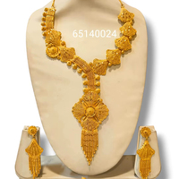 AWAIS HOUSE Nuevo Conjunto de Collar y Pulsera de Latón Chapado en Oro Estilo Hip Hop para Mujer, Regalo para Compromiso, Boda o Fiesta