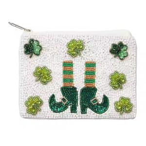 Bolsa de Cuentas Bordadas Hecha a Mano en India, con Cristales Coloridos, Diseño y Color Personalizados, Monedero, Venta al Por Mayor - Product Image 5