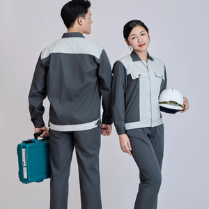 เสื้อทำงานแขนยาวผ้า TC สีดำสำหรับผู้ชาย FMF ทนทาน ระบายอากาศได้ดี มองเห็นได้ชัดเจน ปลอดภัย - Product Image 1