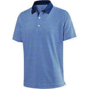 Camiseta de Golf de Manga Corta para Hombre de Alta Calidad, con Estampado Deportivo, Spandex/Poliéster, Absorbe la Humedad y Previene la Formación de Bolitas - Product Image 3