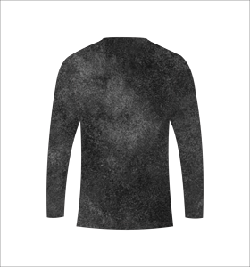 T-shirt de sport à manches longues en tissu texturé charbon, respirant, pour la performance et l'entraînement physique - Product Image 5