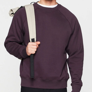 เสื้อสเวตเชิ้ตคอกลมผ้าฝ้ายสีเทาล้วนสำหรับผู้ชาย ไซส์ใหญ่ พิมพ์ลายโลโก้ ขายส่งสำหรับฤดูใบไม้ผลิ - Product Image 3