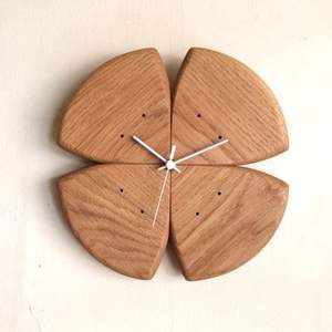 Horloge murale moderne en bois massif Art Déco, silencieuse, sans tic-tac, affichage à aiguilles à quartz, luxe minimaliste, mariage - Product Image 5