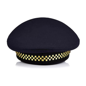 หมวกเจ้าหน้าที่ OEM สหรัฐอเมริกา ปักลายอินซิกเนียรูปนกอินทรีที่ปีกหมวกด้วยมือ ปักลายใบไม้ทองคำบริเวณปีกหมวก สายรัดบริเวณปีกหมวก สีขาว สำหรับใช้งานกลางแจ้งทุกวัน - Product Image 4