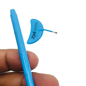 Sky blue Powder Coated Color Private Label Lash Inspection <b>Mirror</b> <b>Moon</b> Shape Custom Shape Eyelash Extension Beauty Tool - Product Image 6