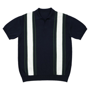 เสื้อเชิ้ตผู้ชายคุณภาพพรีเมียม OEM ทอเนื้อผ้าเรียบ แขนสั้น ซิป ทรงเข้ารูป สไตล์ลำลอง ผ้าฝ้าย 100% 220 กรัม ปักโลโก้ด้านหน้าได้ตามสั่ง - Product Image 1