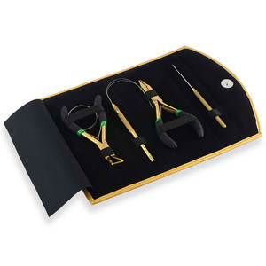 Kit de pinces à extensions de cheveux en acier inoxydable avec ouvre-micro-anneaux, outil de sertissage et d'élimination pour salon et usage domestique - Product Image 1