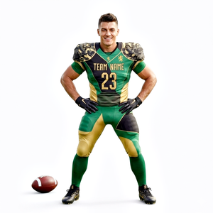 Vêtements de sport, ensemble d'uniformes de football américain de couleur verte avec combinaison de couleurs or et noir, vente chaude, qualité d'exportation - Product Image 2