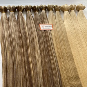 High Quality Vietnamese Cuticle Aligned Virgin Remy Balayage <b>Highlight</b> Human Hair Double Drawn Invisible Skin Weft Hair - Product Image 5