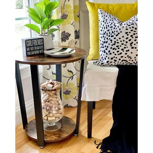 Black Stained Solid Wood <b>Side</b> <b>Table</b> with Steel Frame - Wholesale Modern Furniture - Product Image 2