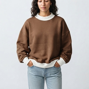 Wholesale <b>Women</b> Oversized Mockneck <b>Longline</b> <b>Sweatshirt</b> Soft Feel Comfortable Everyday Pullover OEM Service - Product Image 1