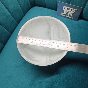 Bol de service en résine blanche de qualité supérieure, fait à la main, poli, style ange, léger, pour salade, mélange, cuisine, salle à manger, décoration intérieure, quotidien - Product Image 2