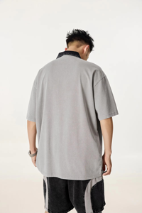 Conjunto de Camisa y Pantalones Cortos de Algodón Pesado para Hombre, Estilo Vintage, Lavado, Manga Larga, Tallas Grandes, Ropa Urbana OEM - Product Image 2