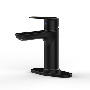Rubinetto Monocomando Nero Opaco per Lavabo Bagno e Lavanderia, con Fori da 1 3/16 Pollici e Due Tubi da 9/16 Pollici - Product Image 1