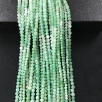 Perles lisses en chrysoprase 100 % naturelles certifiées IGI de qualité AA, 3 mm-4 mm, couleur vert pierre, Fire Vivaaz Gems Jaipur
