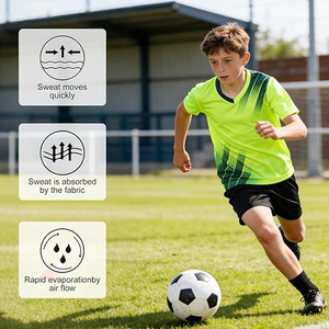 Ensemble de maillot d'arbitre de football professionnel personnalisable, 100% polyester, uniforme sportif d'été personnalisé pour les arbitres de football - Product Image 5