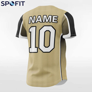Nouveau maillot de baseball sur mesure à manches courtes, sublimé, pour l'entraînement, avec fermeture boutonnée et design personnalisé - Product Image 5