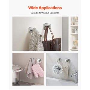 Set di Accessori per Bagno in Acciaio Inox da 24 Pollici, 5 Pezzi, Include Portasciugamani e Porta Accappatoio, Finitura Nichel Spazzolato per Hotel - Product Image 6