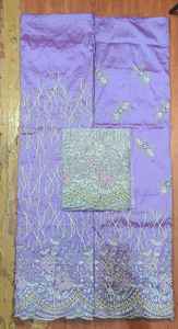 The Formal New Collections George Wrapper Taffeta <b>Fabric</b> With Stone Work And Intricate Cut-Work Pattern For Specials Occasion - Product Image 4