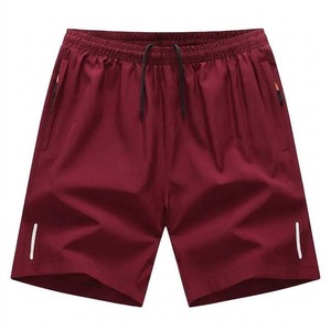 <b>Men</b> Solid Dark Gray Elastic Waist Quick Dry Polyester <b>Shorts</b> With <b>Zip</b> <b>Pockets</b> Casual Sport Style Mid Length Drawstring Closure - Product Image 3