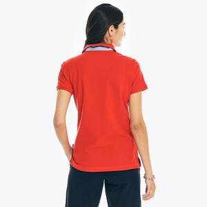 เสื้อโปโลผู้หญิง OEM แขนสั้น เสื้อโปโลออกแบบเองสำหรับผู้หญิง เสื้อโปโลผู้หญิงสำหรับฤดูร้อน สตรีทแวร์ เสื้อโปโลผู้หญิง - Product Image 2