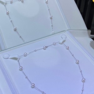 สร้อยคอเงินแท้ S925 ดีไซน์มินิมอล 4-6 ดาว สไตล์อินเทรนด์สำหรับผู้หญิง ประดับมุก สร้อยคอคล้องไหปลาร้า หรูหราเบาๆ ระดับพรีเมียม - Product Image 1