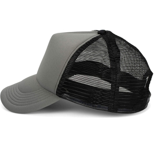 Casquette Trucker en Maille Grise Premium à 6 Panneaux, Réglable avec Fermeture Snapback, Unisexe Adulte, Décontractée, Respirante, Style Quatre Saisons - Product Image 5